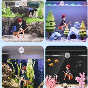 Miyazaki Little Witch Umwelt freundliche PVC schwimmende Verzierung Aquarium dekorative & Aquarium Kunststoff Harz Dekoration - Product Image 5