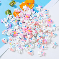 Accessoires DIY en résine en forme d'oreilles de chien de dessin animé pour sacs, coques de téléphone, épingles à cheveux, bijoux faits main, petits et grands modèles