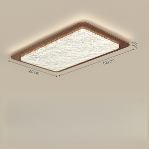 โคมไฟห้องนอนสไตล์โบราณวินเทจเงียบ, โคมไฟห้องนอนห้องนอนห้องนอนลายไม้วอลนัทข้ามพรมแดน2.4กรัมโคมไฟเพดานทั้งบ้านสำนักงาน - Product Image 2