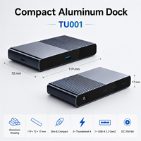 Base de Conexión Thunderbolt 4/USB4 5 en 1, 40 Gbps, 8K+60Hz, 60W PD, Hub USB-A de 10 Gbps, Carcasa de Aluminio, en Stock