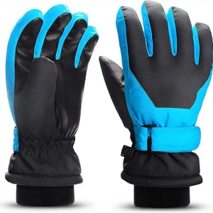 Gants de ski imperméables pour snowboard, à doigts entiers, compatibles écran tactile, chauds, en velours polyester, coupe-vent, avec poche cachée pour l'hiver - Product Image 3