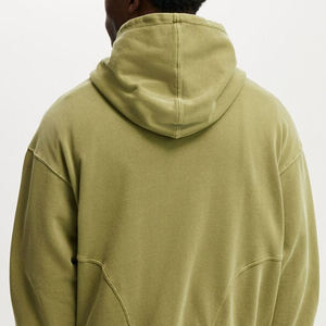 OEM personalizado de color de gran tamaño con cremallera sudaderas con capucha de los hombres de lana/algodón térmico de peso pesado transpirable Crop Drop hombro Invierno 2 uds - Product Image 5