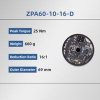 Moteur servo DC sans balais ZBDynamiX 48V, réducteur de joint robotique humanoïde 16:1, module d'actionneur planétaire, certifié CE