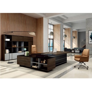 Juego de Escritorios de Oficina Modernos de Lujo Estilo Occidental, Incluye Sillas y Armarios para Escritorio de Director Ejecutivo, Proveedor de Fábrica de Foshan - Product Image 4