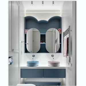 Meubles de salle de bain flottants de style européen de luxe 2025, armoire, miroir résistant à l'eau, ensemble de meubles de salle de bain, lavabo en marbre, vente d'appartements - Product Image 1