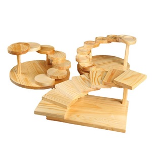 Mehrstufiges Schritt für Schritt Holz tablett Hot <span class=keywords><strong>Pot</strong></span> Restaurant Hotel Spinning Sushi Teller Tablett abgestuftes Tablett - Product Image 1