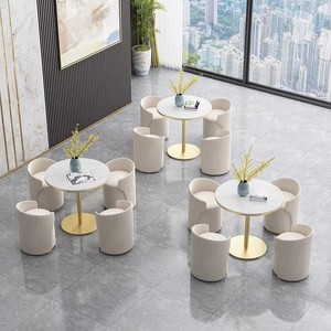 Bắc Âu sang trọng nhỏ hộ gia đình đặt ánh sáng đá bảng Bốn ghế cho ban công <span class=keywords><strong>cafe</strong></span> sữa trà cửa hàng phần còn lại khu vực đàm phán đồ nội thất - Product Image 3