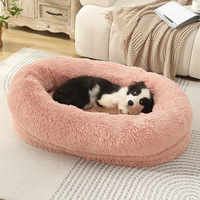 Hundebett Haustiermatte Katzenbett Haustierkissen Plüsch Warm Komfortabel für Winter Abnehmbar Waschbar Hundematte Ovale Form