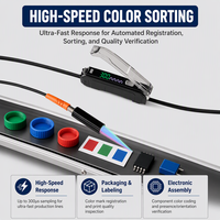 Amplificateur de capteur de fibre optique couleur TX-C71 avec écran OLED chinois 12-24VDC pour l'inspection industrielle des couleurs