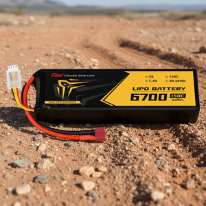 -40 ℃ แบตเตอรี่โดรนทนทานยาวนาน150C แบตเตอรี่ Li-ion 6700mAh 7.4V สำหรับทำแผนที่ขนาดใหญ่ทางการเกษตร - Product Image 1