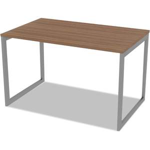 Bureau de travail ouvert Alera Series 4 avec pieds en O réglables de 70,78 po. X 29,5 pouces X 28,5 pouces Style de design minimaliste argenté - Product Image 5