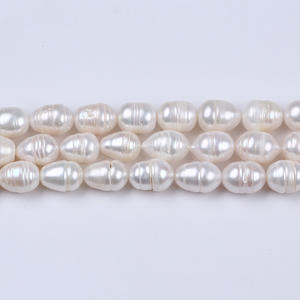 Perles rondes naturelles d'eau douce Edison 10-11 mm, blanches et roses, brillantes, avec revêtement huileux, accessoires pour collier DIY, vente en gros - Product Image 3