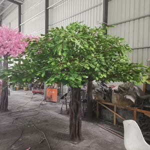 Árboles Artificiales de <span class=keywords><strong>Roble</strong></span> Grande con Aspecto Envejecido, Árbol de Ficus para Decoración - Product Image 5