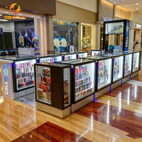 Comptoir et vitrine modulaires écologiques pour téléphones portables, kiosque de vente au détail pour centre commercial