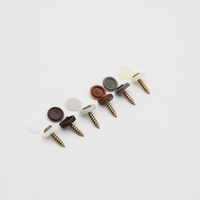 Cache-vis pliables en plastique noir durable avec fermoir décoratif pour vis de 4 mm/5 mm/6 mm, installation facile