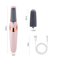 Ponceuse électrique pour pieds, outil électronique pour le soin des pieds et l'élimination des peaux mortes, rose