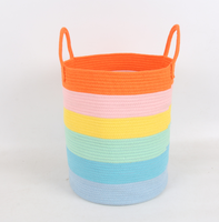 Nouveau panier de rangement pliable en corde de coton écologique, sac fourre-tout pour maman, organiseur de couches