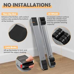 Chariot de machine à laver pour meubles Support de machine à laver à <span class=keywords><strong>tambour</strong></span> rétractable à usage intensif pour réfrigérateur à roues - Product Image 3