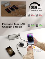 Cable Retráctil LISEN de 60W con Carga Rápida PD, Puertos USB C y 8 Pines para iPhone 17 16 15 14, Samsung, Laptop, Tablet, Cable de Sincronización de Datos