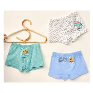 Customize Kids Panties Cute Cotton Breathable Underwear Panties for Boys Animal Underwear Set Support Boys Underwear Short Brief
