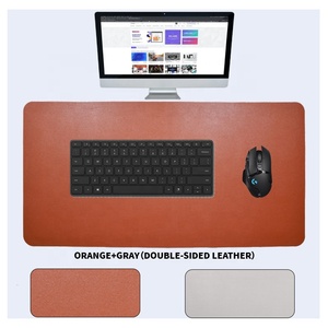 Alfombrilla de ratón personalizada para <span class=keywords><strong>PC</strong></span>, alfombrilla de escritorio de cuero de PVC PU impermeable de gamuza de Color marrón antideslizante, alfombrilla de ratón para juegos para el hogar y la Oficina - Product Image 2