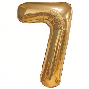 Globo de Número Dorado para Fiesta, Decoración Metálica de 1 Metro - Product Image 1