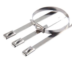 رباط كابل من الفولاذ المقاوم للصدأ 304 بمشبك معدني كروي ذاتي الغلق 4.6*300 - Product Image 1