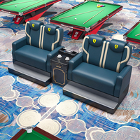 Canapé et chaise en cuir au design simple pour salle de billard, usage spécial pour salle de billard