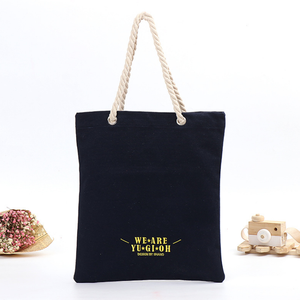 Vente en gros, sacs fourre-tout en coton à rayures, tendance, personnalisé, sac de Shopping lourd imprimé, sac de plage en toile avec poignée en corde - Product Image 4