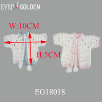 Mini cadeaux de fête prénatale modernes et classiques, vêtements pour bébé faits à la main en coton 100% crochet, décorations de fête, cadeaux de baptême EG18018