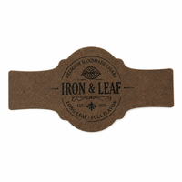 Bandes de cigares personnalisées en papier kraft vintage, anneaux de cigares texturés artisanaux à étiquette privée pour marques de boutiques, style rétro