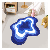Tapis de jeu pour enfants en forme de nuage, vestibule doux en fausse laine, antidérapant, pour zone de jeu et chambre à coucher
