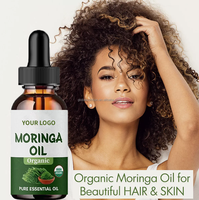 Tetes Ekstrak Daun Moringa Alami Ausreson OEM, Suplemen Penumbuh Rambut Wanita, Harga Grosir, Tetes Minyak Moringa Organik