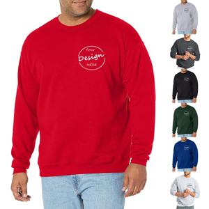 Wholesale Custom Logo O-Neck Pullover Sweatshirt Heavyweight Cotton Casual Winter Style Solid Drop Shoulder Long <b>Sleeve</b> for Men - Product Image 5