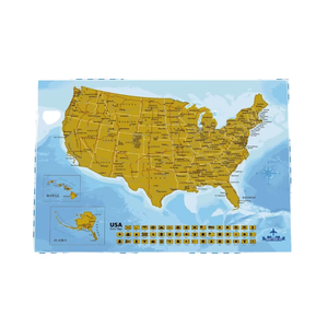 Commercio all'ingrosso per chi cerca l'avventura produttore di Poster mappa gratta e vinci USA dal design accattivante - Product Image 1