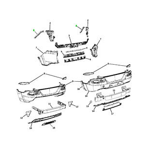Support de pare-chocs arrière pour Jeep Cherokee 2014 2015 2016 2017 2018 68138414AC 68138415AC, en plastique, neuf avec vis - Product Image 4