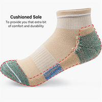 OEM Chaussettes de sport promotionnelles en coton de haute qualité, longueur cheville, mode, chaussettes de course rembourrées en éponge, logo personnalisé