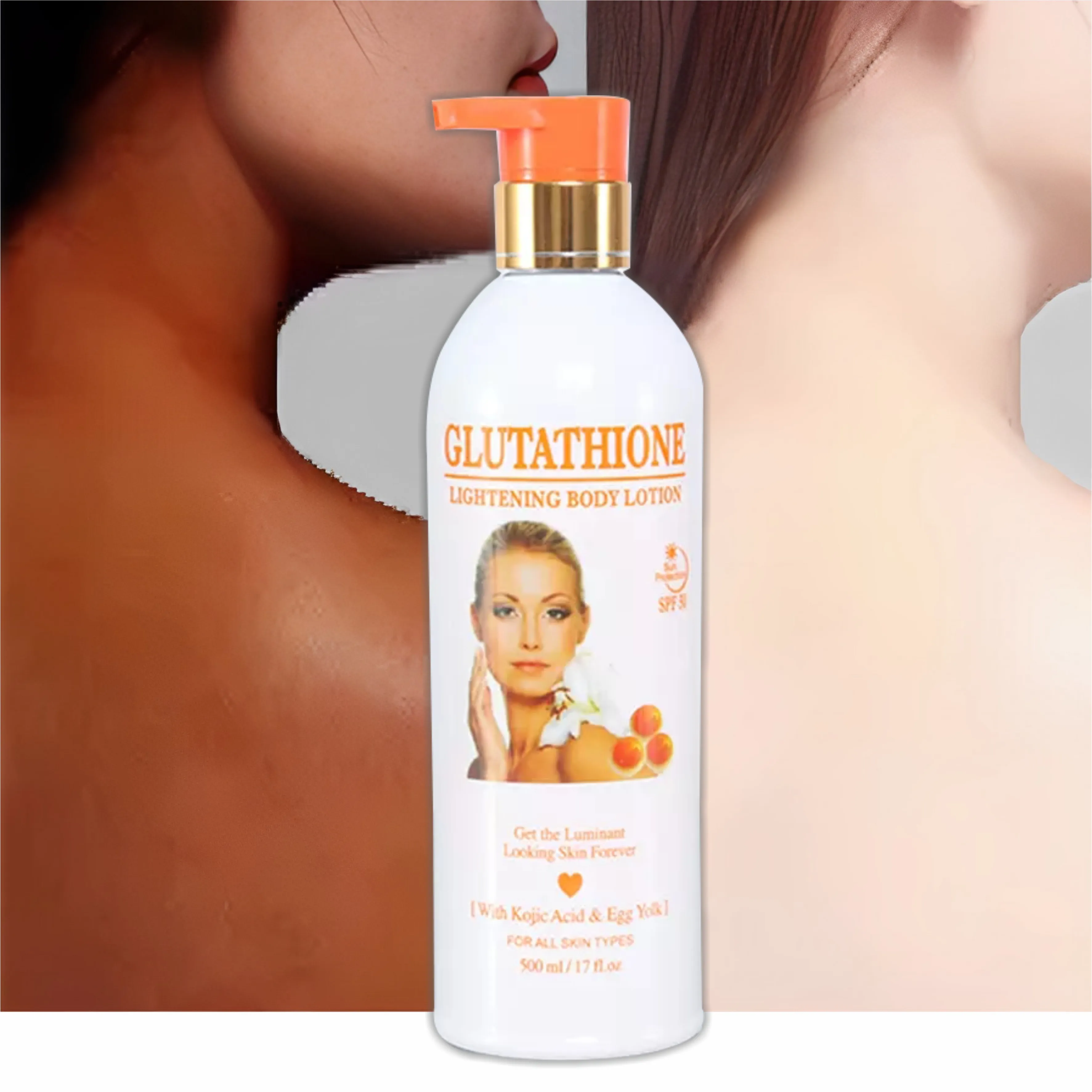 Aanpassen Lightening Body Lotion Bevat Glutathio En Kojiczuur Eigeel Sterke Whitening Body Cream Voor Afrikaanse Huid