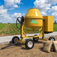 Bétonnière mobile 350L, mini bétonnière pour les fermes ou la construction de maisons rurales