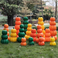Sculpture de citrouille en fibre de verre, faite à la main, écologique, durable, style Art déco moderne, fruits et légumes artificiels