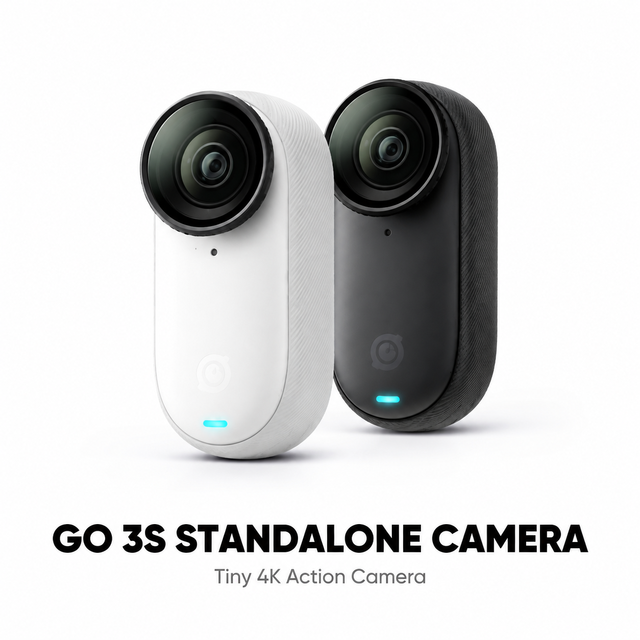 Insta360 GO 3S Standalone 4K Mini Action Camera 39.1g Waterproof Hands-Free POV Sports Camera 64GB 128GB