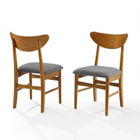 Ensemble de chaises de salle à manger en bois massif moderne - Chaises en bois durables de qualité commerciale avec siège en tissu et pieds en bois de caoutchouc pour restaurant hôtel