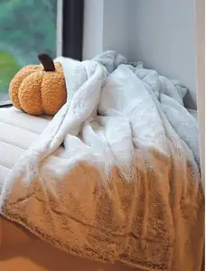 100% poliéster lã pesada cobertores coelho cabelo tuscan imitação pele cobertor lã grossa no outono e inverno