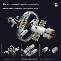 Serie de Exploración Espacial, Estación Espacial Tianshu, Bloques de Construcción de Partículas Pequeñas, Rompecabezas, Modelo Ensamblado, Juguete Electrónico para Niños