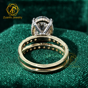 Bagues en diamant de <span class=keywords><strong>taille</strong></span> ovale cultivé en laboratoire CVD HPHT certifié IGI, or massif 14k 18k, bijoux personnalisés pour femmes et hommes, fiançailles - Product Image 2