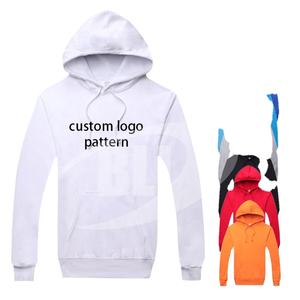 เสื้อฮู้ดแบบสวมหัวสำหรับผู้ชาย,เสื้อวอร์มผ้าฟลีซผ้าฝ้าย100% สีเรียบไซส์ใหญ่พิเศษ - Product Image 1