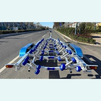 Remorque pour bateau en aluminium de 27 pieds, fabriquée en Chine, avec rouleaux oscillants et essieux tandem, ATM3500KGS