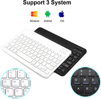 Clavier mécanique intelligent ultra-fin avec interrupteurs à ciseaux, rétroéclairage RGB, 78 touches, sans fil USB, mini, pour iPad, tablettes Android et autres appareils