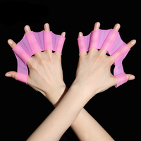 Guantes de natación con aletas de silicona para dedos, para hombres, mujeres y niños, equipo profesional de entrenamiento de natación, mejora la técnica