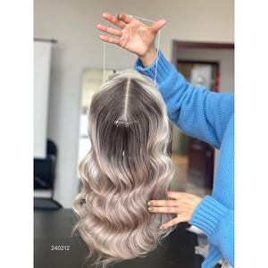 Minipelucas de Cabello Virgen con Base de Seda y Frente de Encaje 8*8, Diseño Curvo, Personalizables, con Aspecto Elegante - Product Image 1